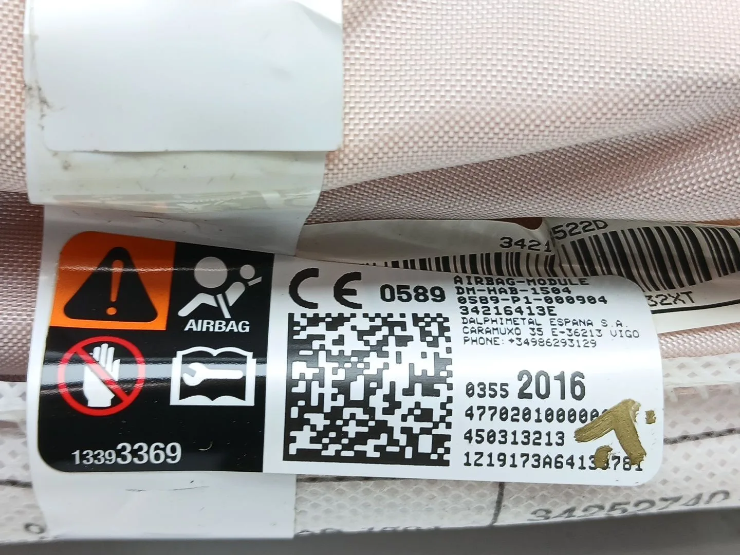 Airbag Cortina Delantero Derecho para Opel Crossland X / Crossland (P17, P2Qo)