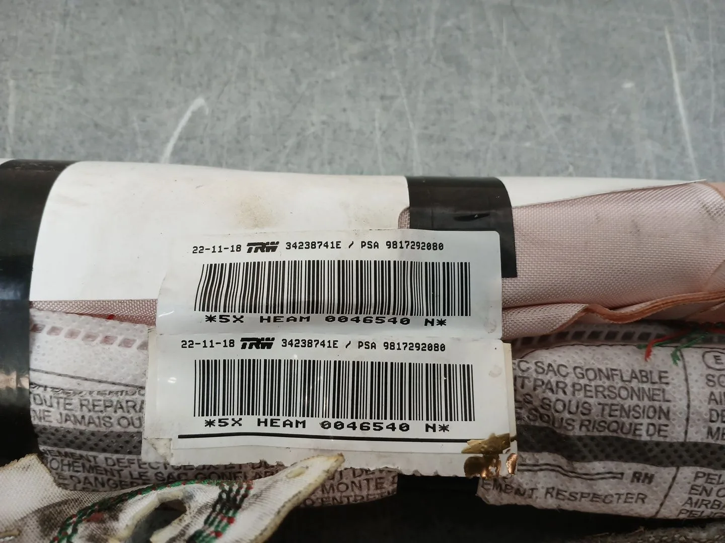 Airbag Cortina Delantero Derecho para Peugeot Rifter