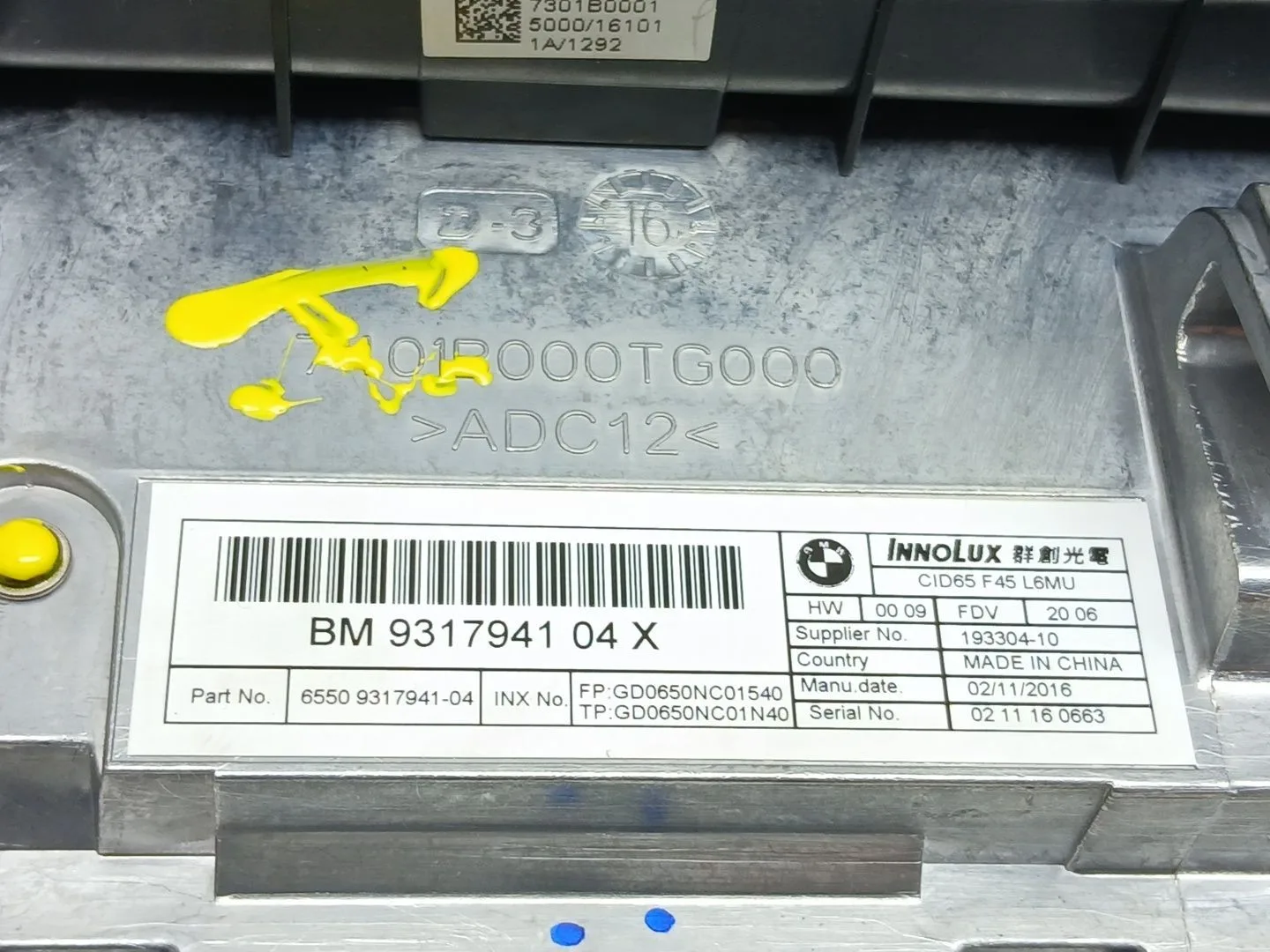 Pantalla Multifuncion para Bmw Serie 1 Lim. (F20)