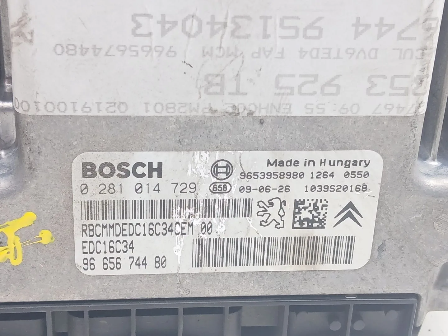 Centralita Motor Uce para Peugeot 3008 I Monospace (0U_)