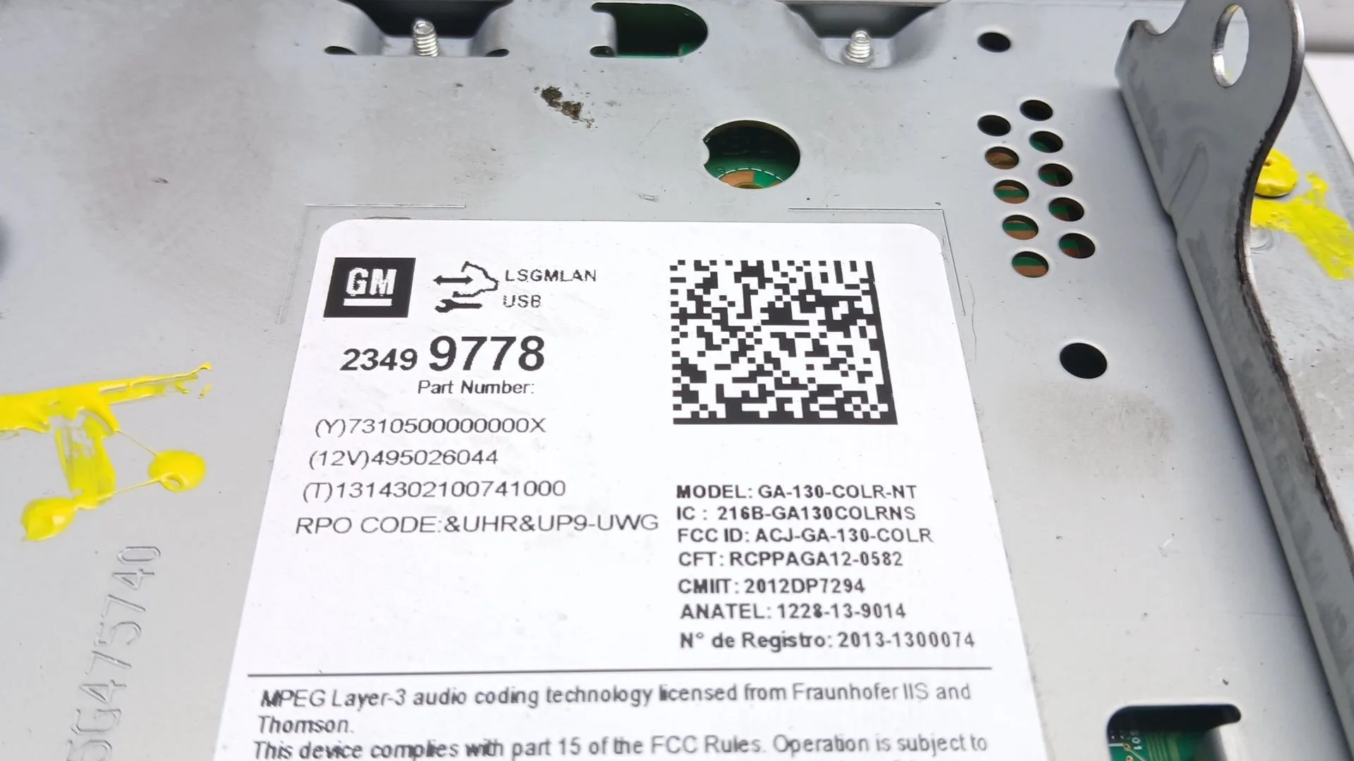 Sistema Audio / Radio Cd para Opel Astra J (P10)