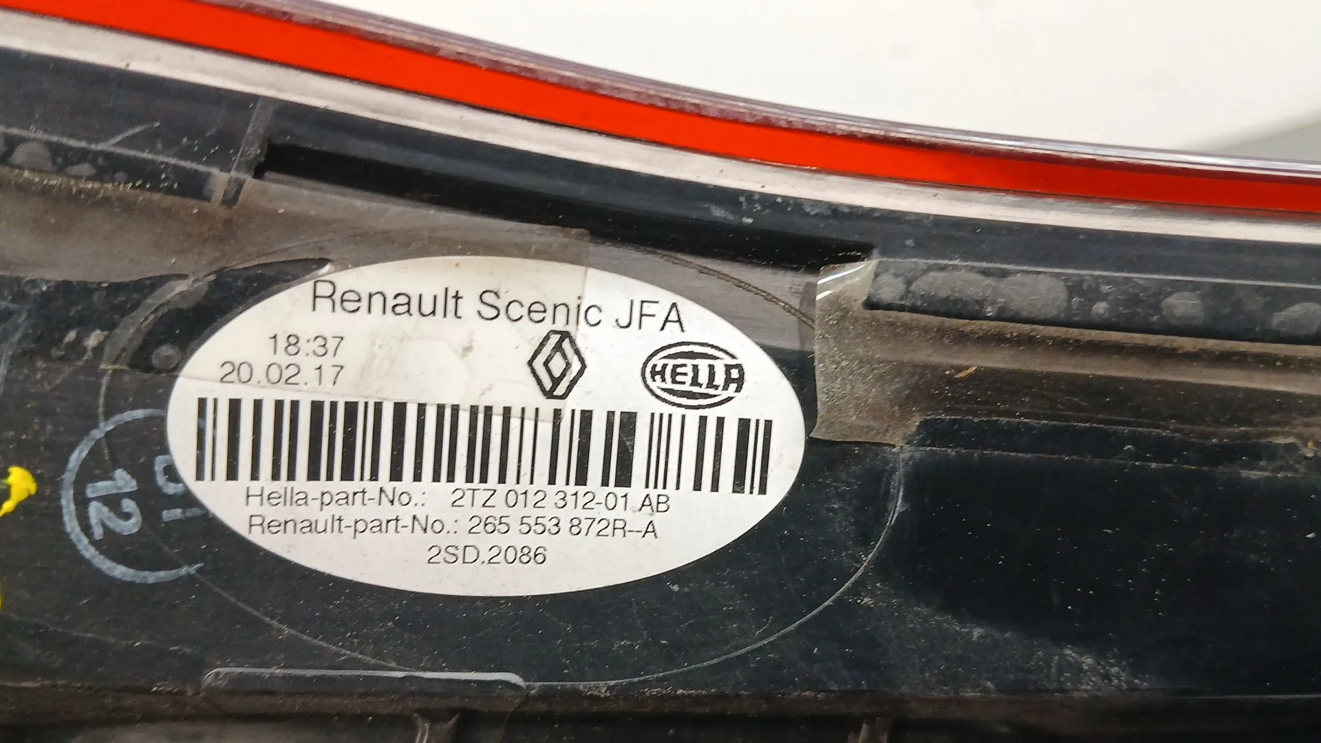 Piloto Trasero Izquierdo Interior para Renault Scenic Iv (J9_)