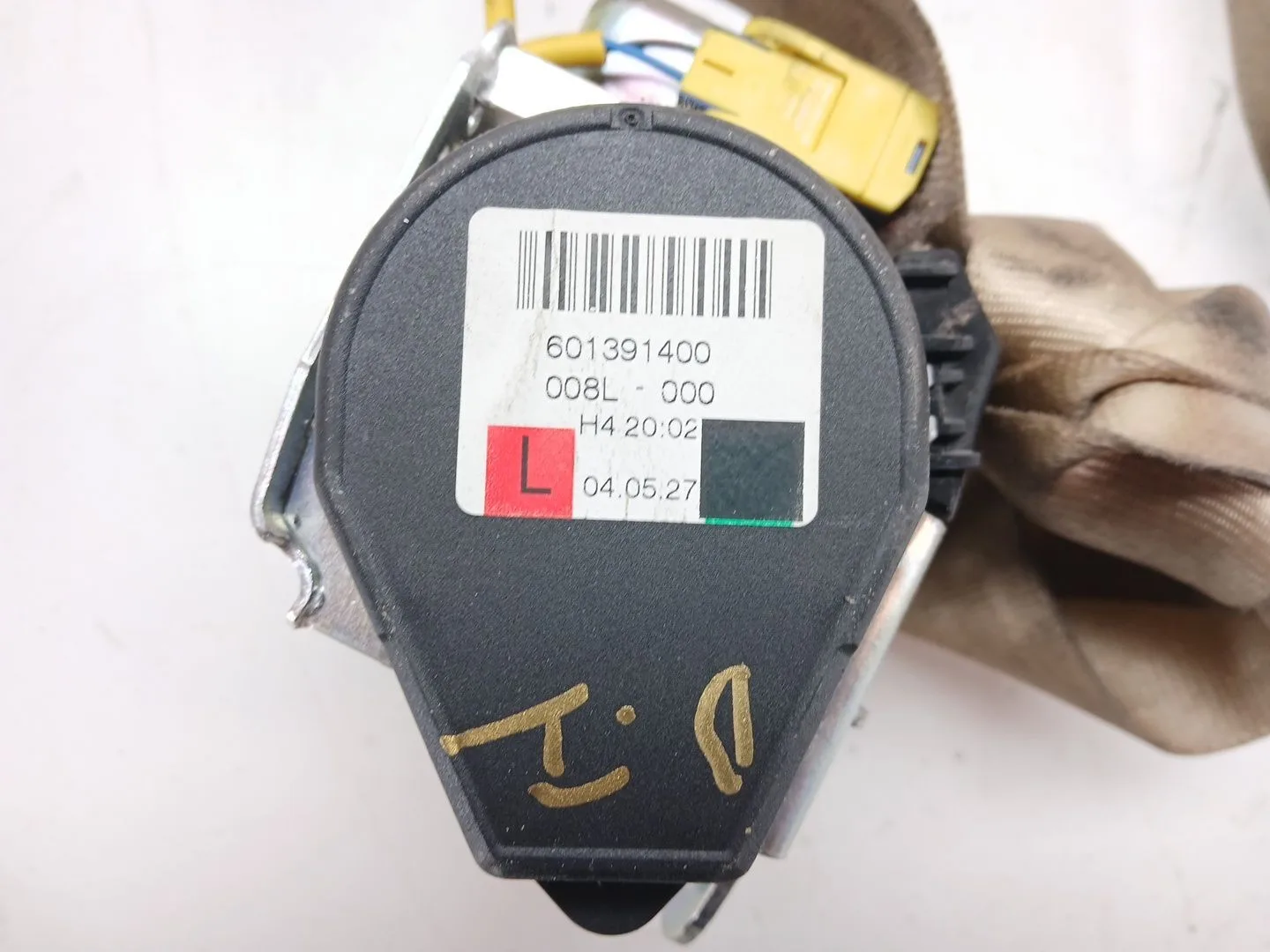 Cinturon Seguridad Delantero Izquierdo para Volkswagen Touareg (7La)
