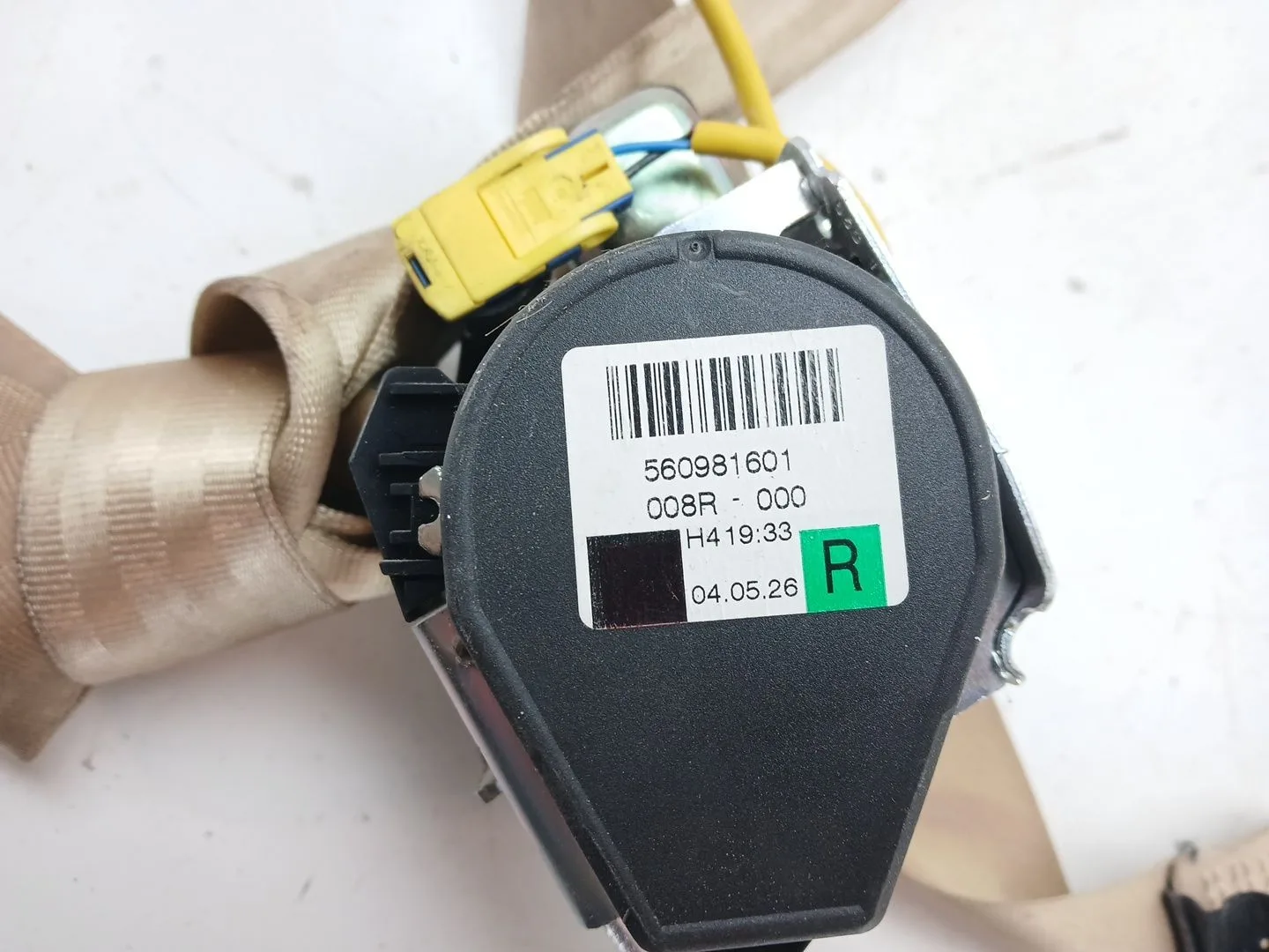 Cinturon Seguridad Delantero Derecho para Volkswagen Touareg (7La)
