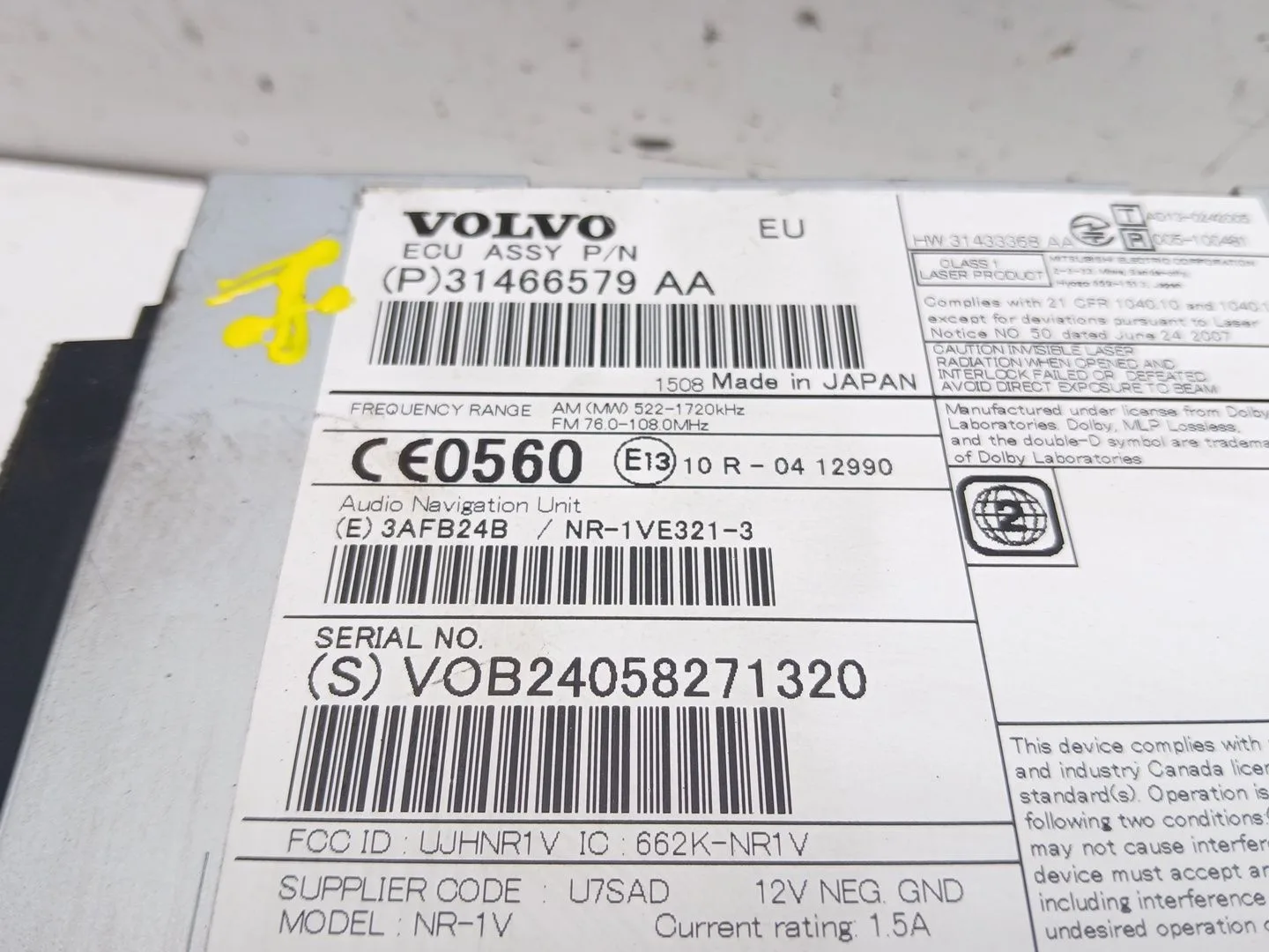 Sistema Audio / Radio Cd para Volvo V40 Hatchback (525)