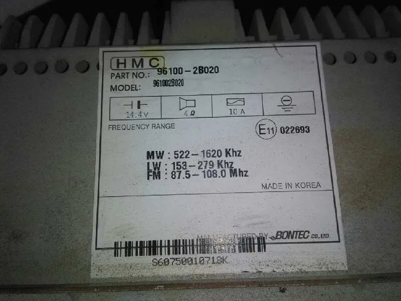 Sistema Audio / Radio Cd para Hyundai Santa Fe (Bm)