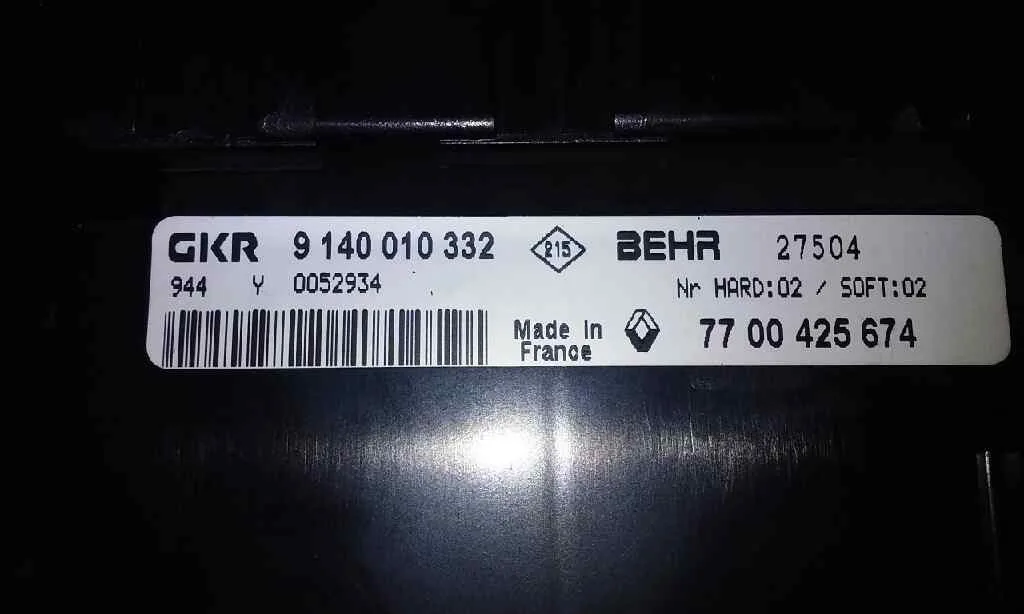 Mando Climatizador para Renault Laguna (B56)