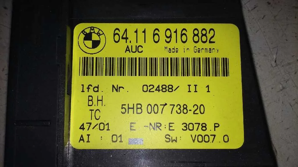 Mando Climatizador para Bmw Serie 3 Compact (E46)