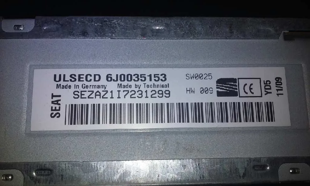 Sistema Audio / Radio Cd para Seat Ibiza (6J5)