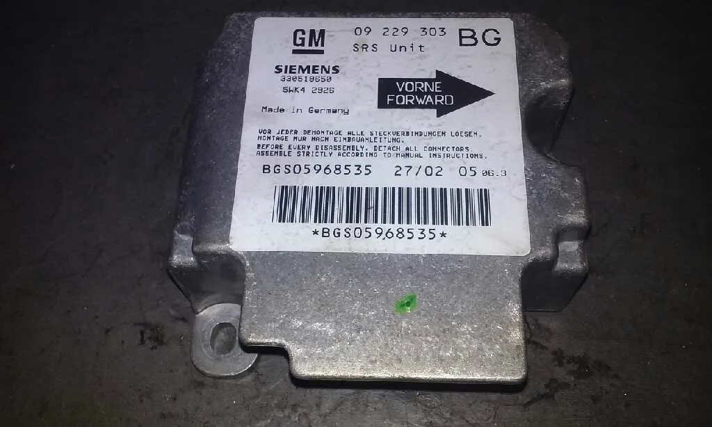 Centralita Airbag para Opel Zafira A