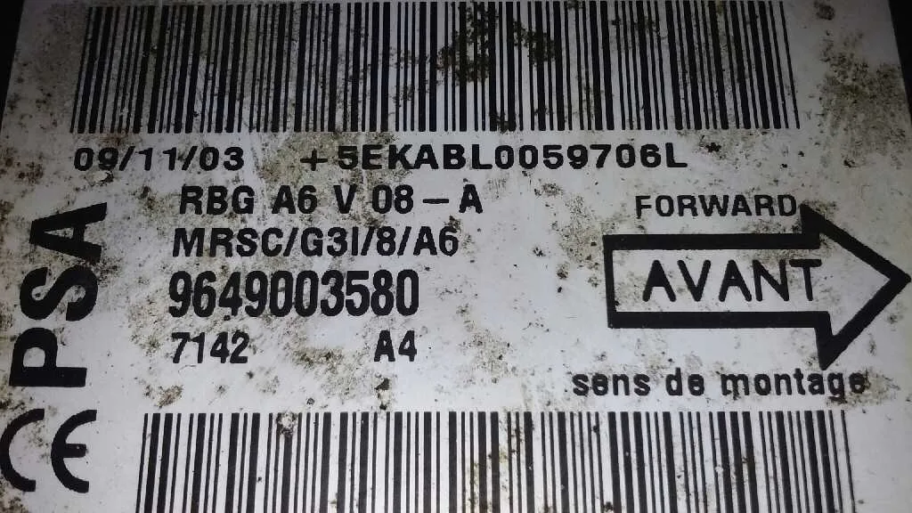 Centralita Airbag para Citroën C2