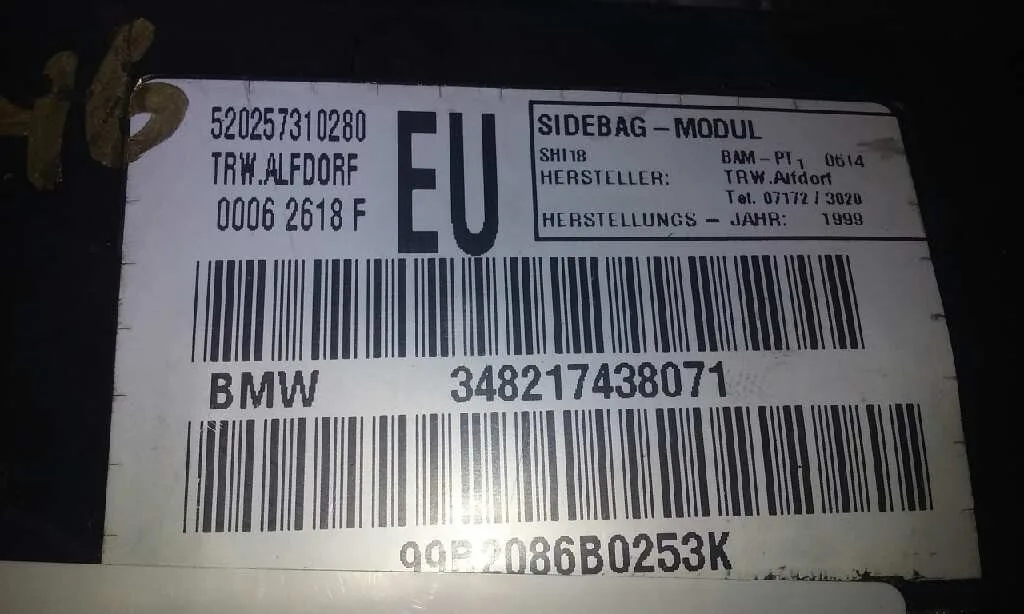 Airbag Lateral Derecho para Bmw Serie 3 Berlina (E46)