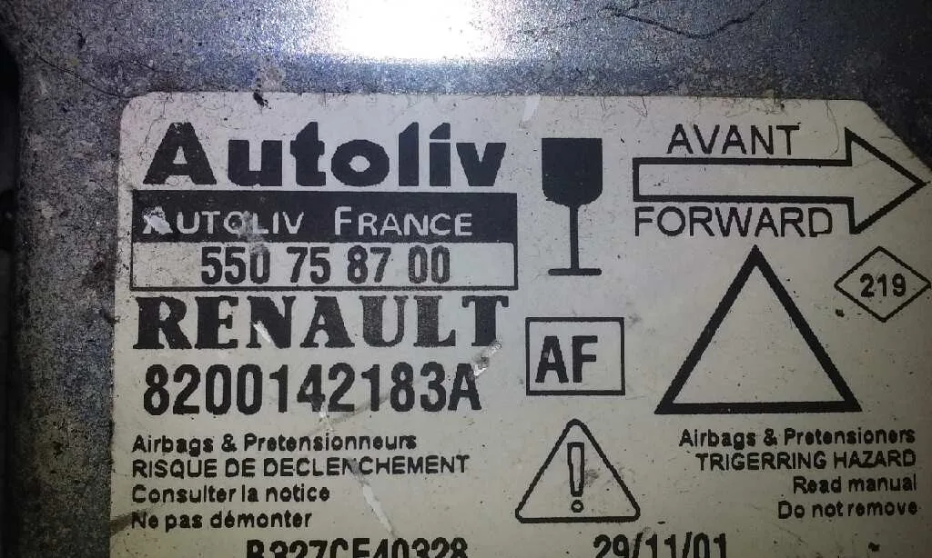 Centralita Airbag para Renault Laguna Ii (Bg0)