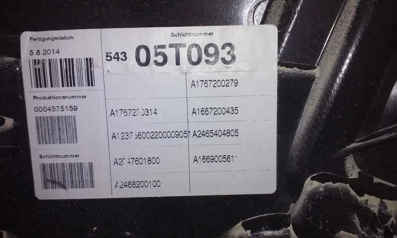 Elevalunas Delantero Derecho para Mercedes-Benz Clase A (W176)