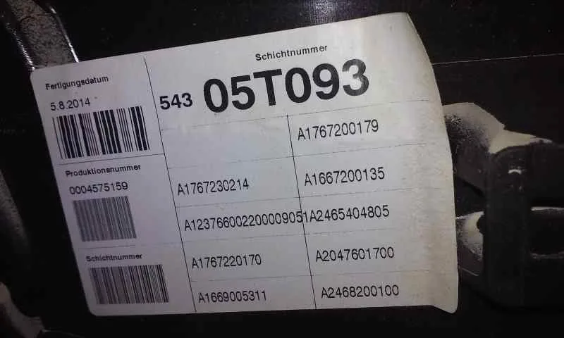 Elevalunas Delantero Izquierdo para Mercedes-Benz Clase A (W176)