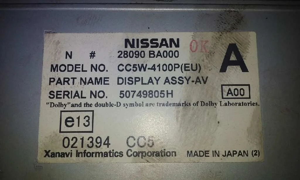 Display para Nissan Primera Berlina (P12)