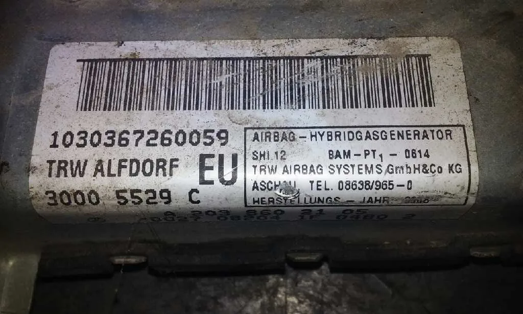 Airbag Lateral Delantero Izquierdo para Mercedes-Benz Clase Clc (Cl203) Clc