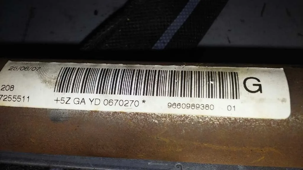 Airbag Cortina Delantero Izquierdo para Peugeot 407