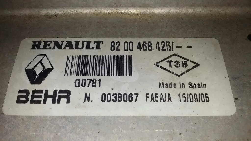 Intercooler para Renault Grand Scenic