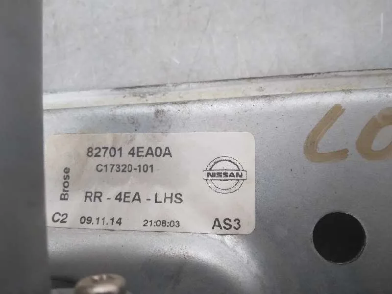 Elevalunas Trasero Izquierdo para Nissan Qashqai (J11)