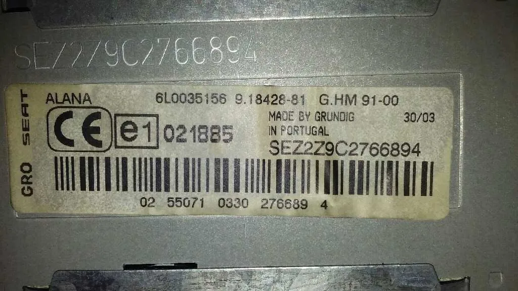 Sistema Audio / Radio Cd para Seat Ibiza (6L1)