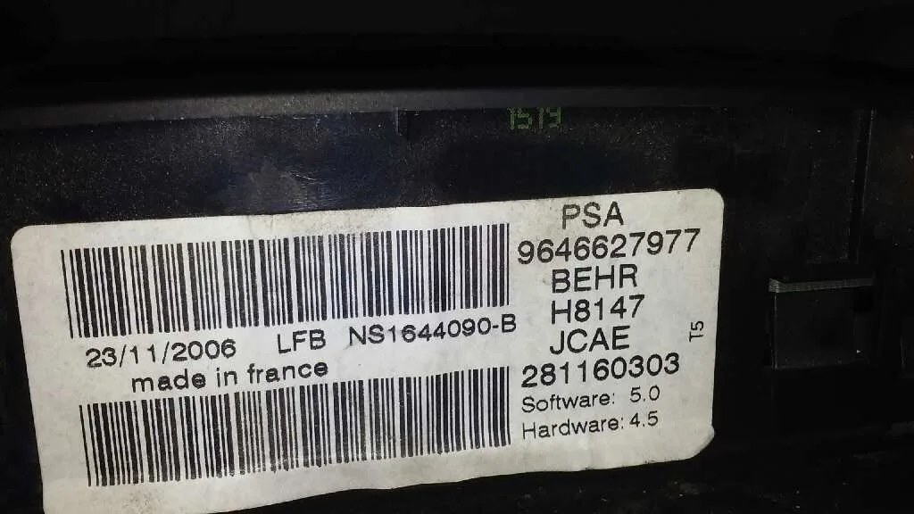 Mando Climatizador para Peugeot 307 Berlina (S2)