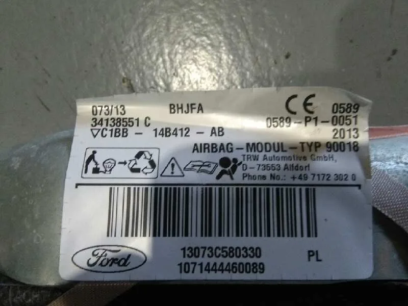 Airbag Cortina Delantero Izquierdo para Ford Fiesta (Ccn)