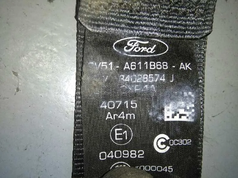 Cinturon Seguridad Trasero Derecho para Ford Fiesta (Ccn)