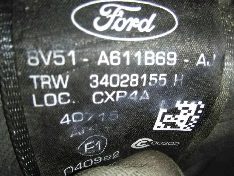 Cinturon Seguridad Trasero Izquierdo para Ford Fiesta (Ccn)
