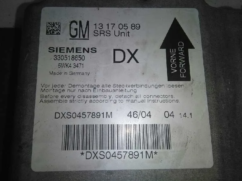 Centralita Airbag para Opel Vectra C Berlina