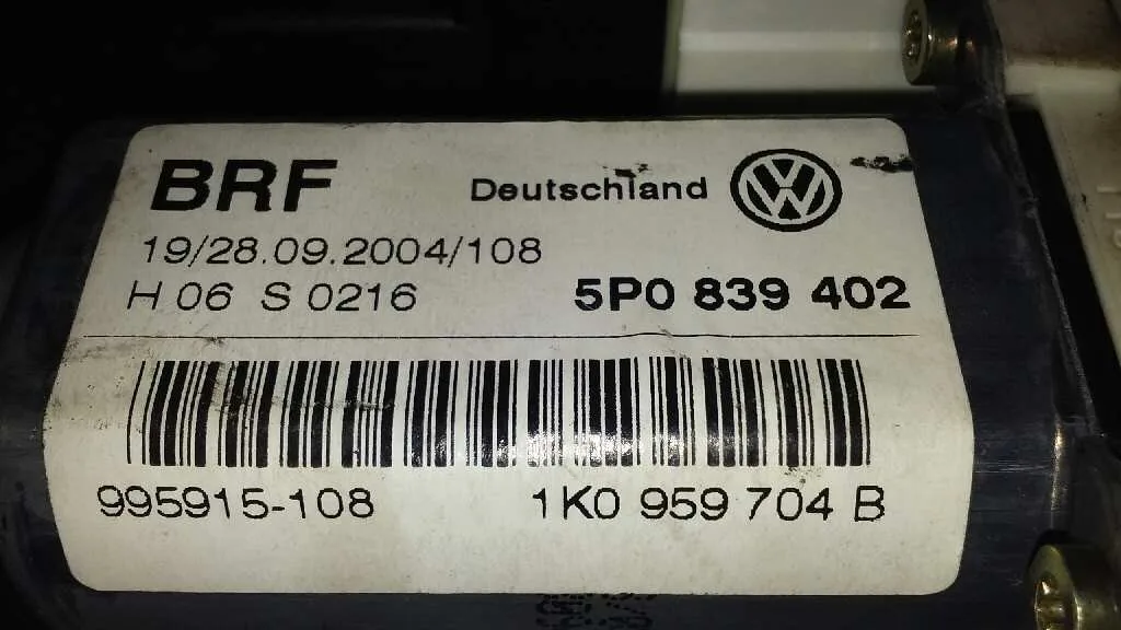 Motor Elevalunas Trasero Derecho para Seat Toledo (5P2)