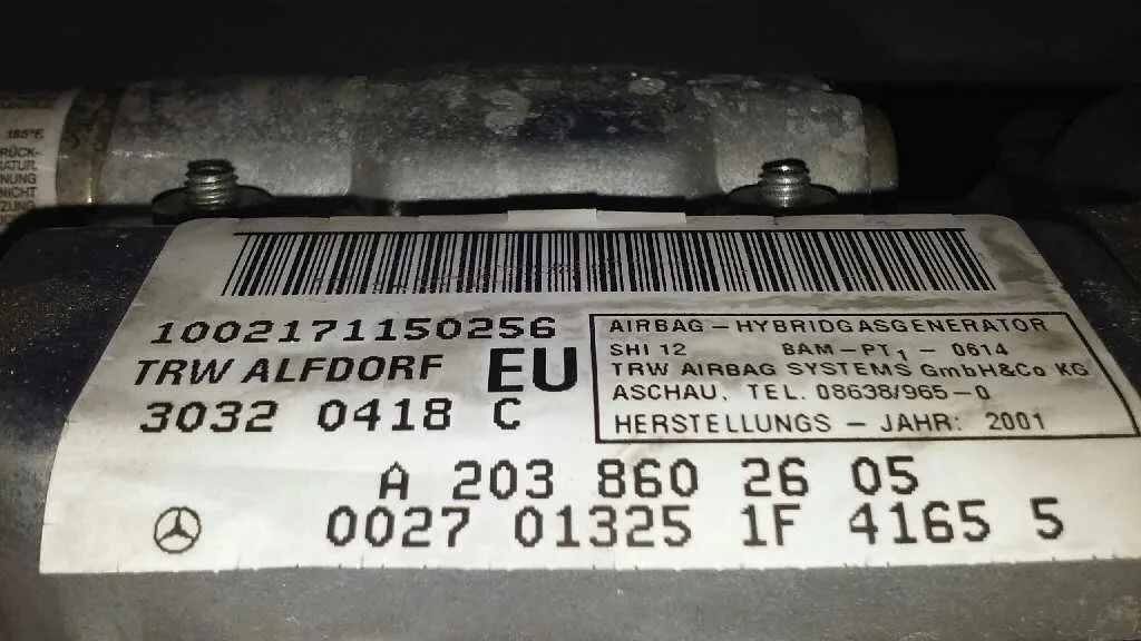 Airbag Lateral Delantero Derecho para Mercedes-Benz Clase C (W203) Berlina