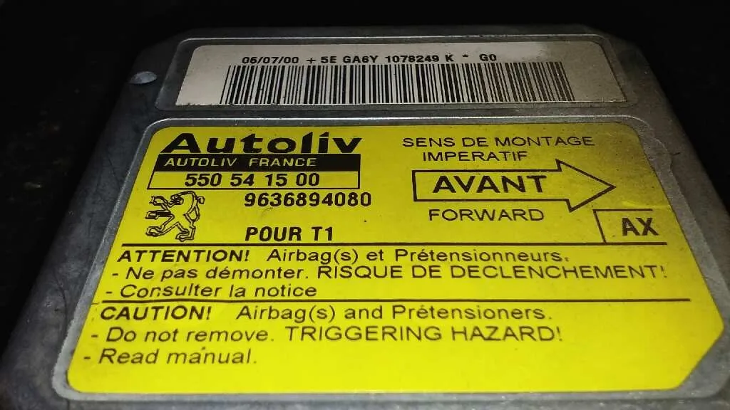 Centralita Airbag para Peugeot 206 Berlina