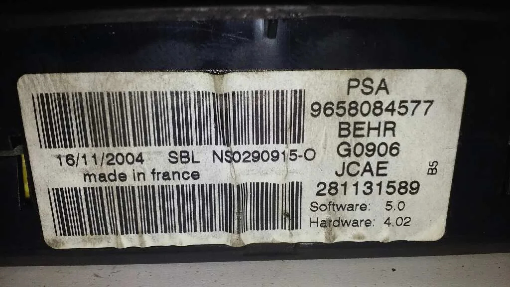 Mando Climatizador para Citroën C4 Coupe
