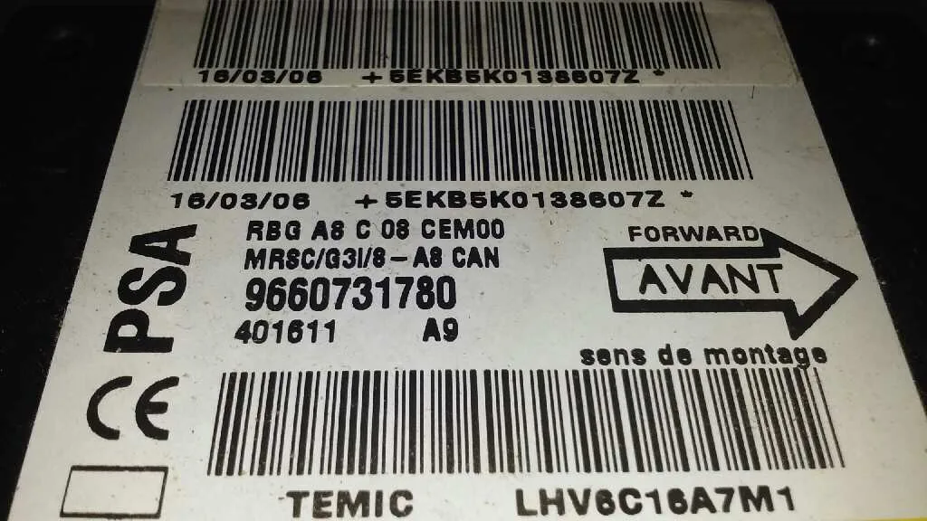 Centralita Airbag para Citroën C3