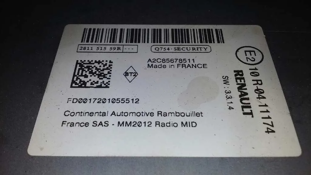 Sistema Audio / Radio Cd para Renault Captur