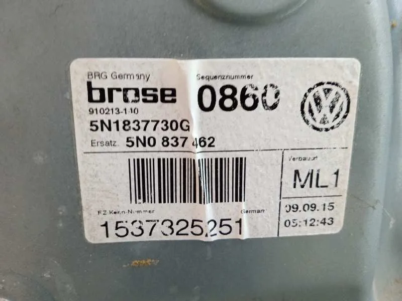 Elevalunas Delantero Derecho para Volkswagen Tiguan (5N2)