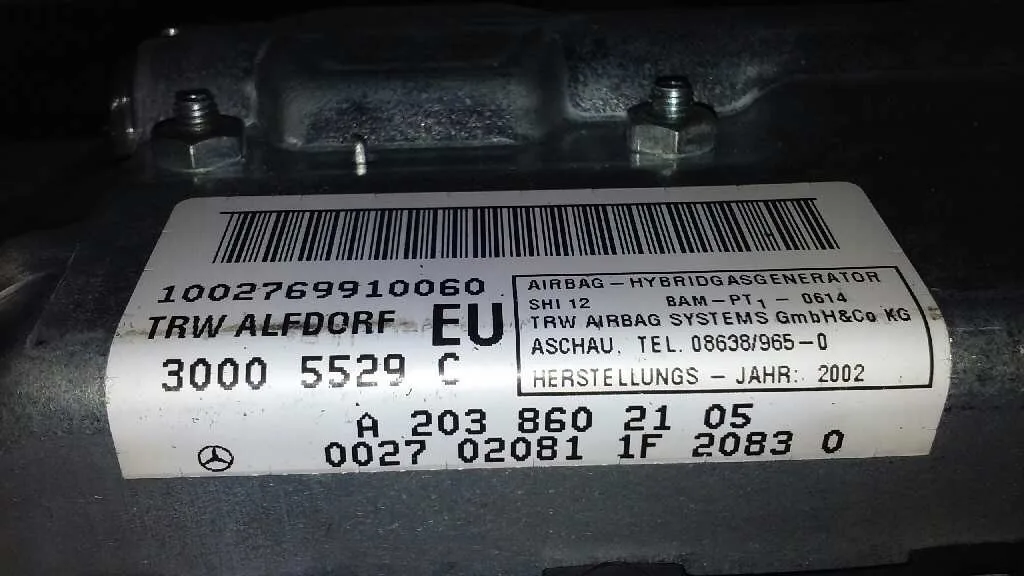 Airbag Lateral Delantero Izquierdo para Mercedes-Benz Clase C (W203) Sportcoupe