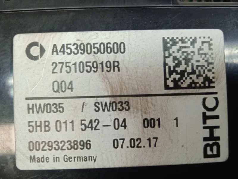 Mando Calefaccion / Aire Acondicionado para Smart Forfour