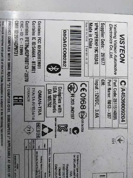 Sistema Audio / Radio Cd para Smart Forfour
