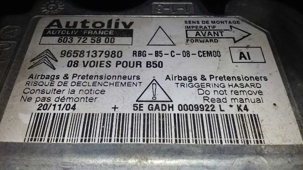 Centralita Airbag para Citroën C4 Coupe