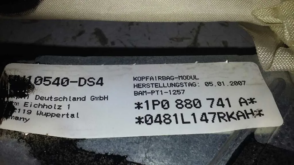 Airbag Cortina Delantero Izquierdo para Seat Leon (1P1)