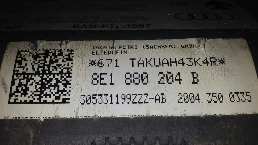 Airbag Delantero Derecho para Audi A4 Berlina (8E)