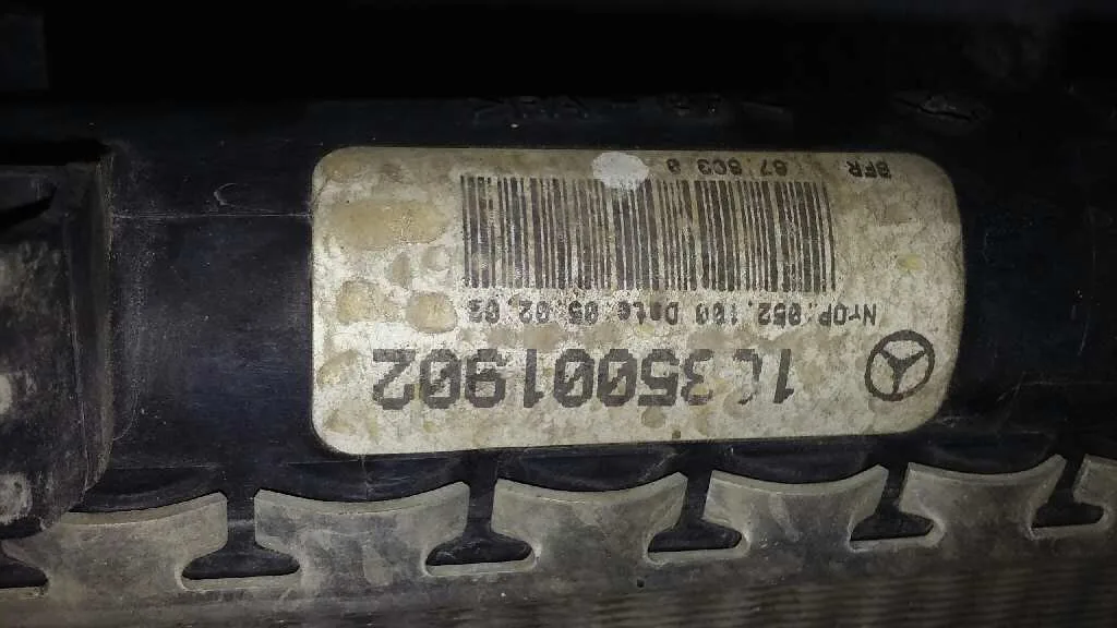 Radiador Agua para Mercedes-Benz Clase A (W168)