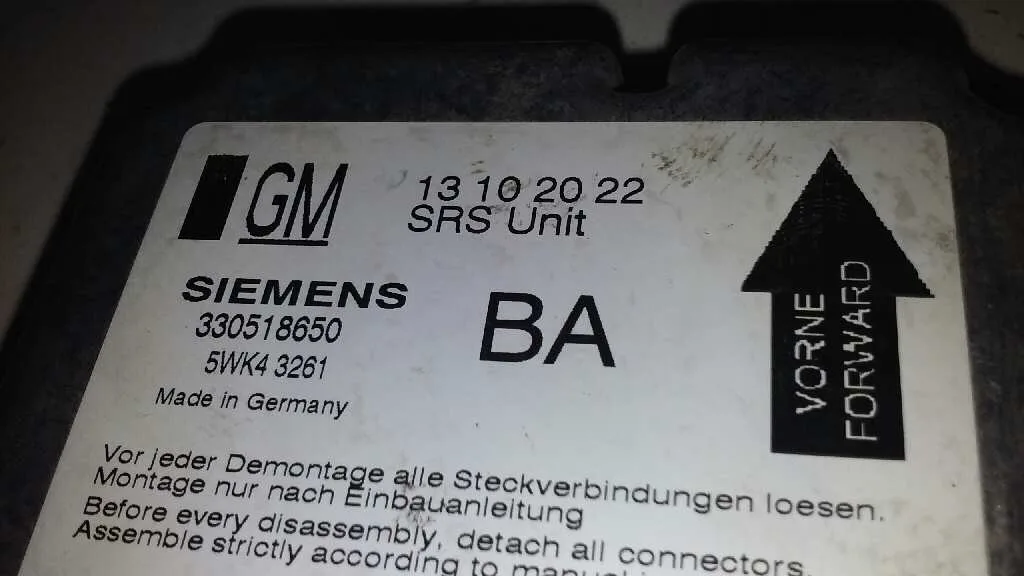 Centralita Airbag para Opel Vectra C Berlina