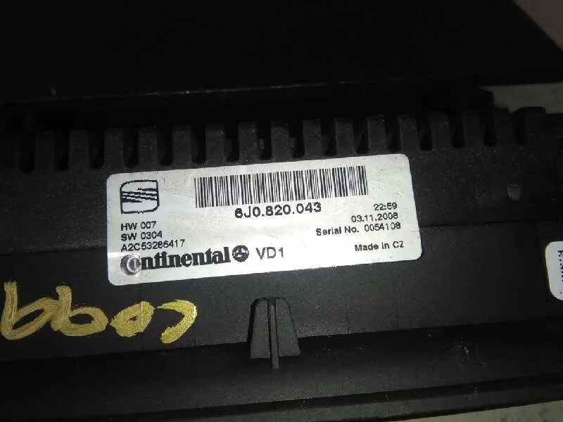 Mando Climatizador para Seat Ibiza Sc (6J1)