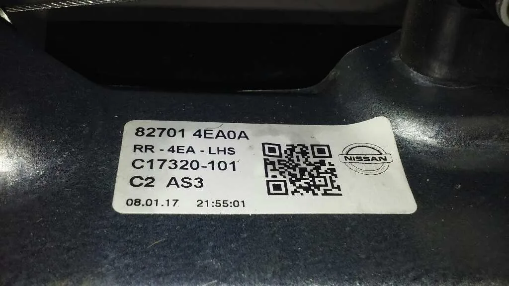 Elevalunas Trasero Izquierdo para Nissan Qashqai (J11)