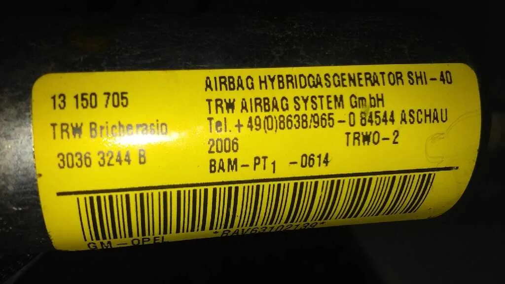 Airbag Cortina Delantero Derecho para Opel Corsa D