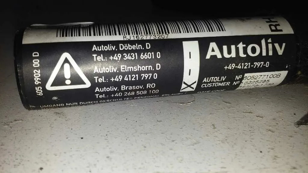 Pretensor Airbag Derecho para Opel Corsa D