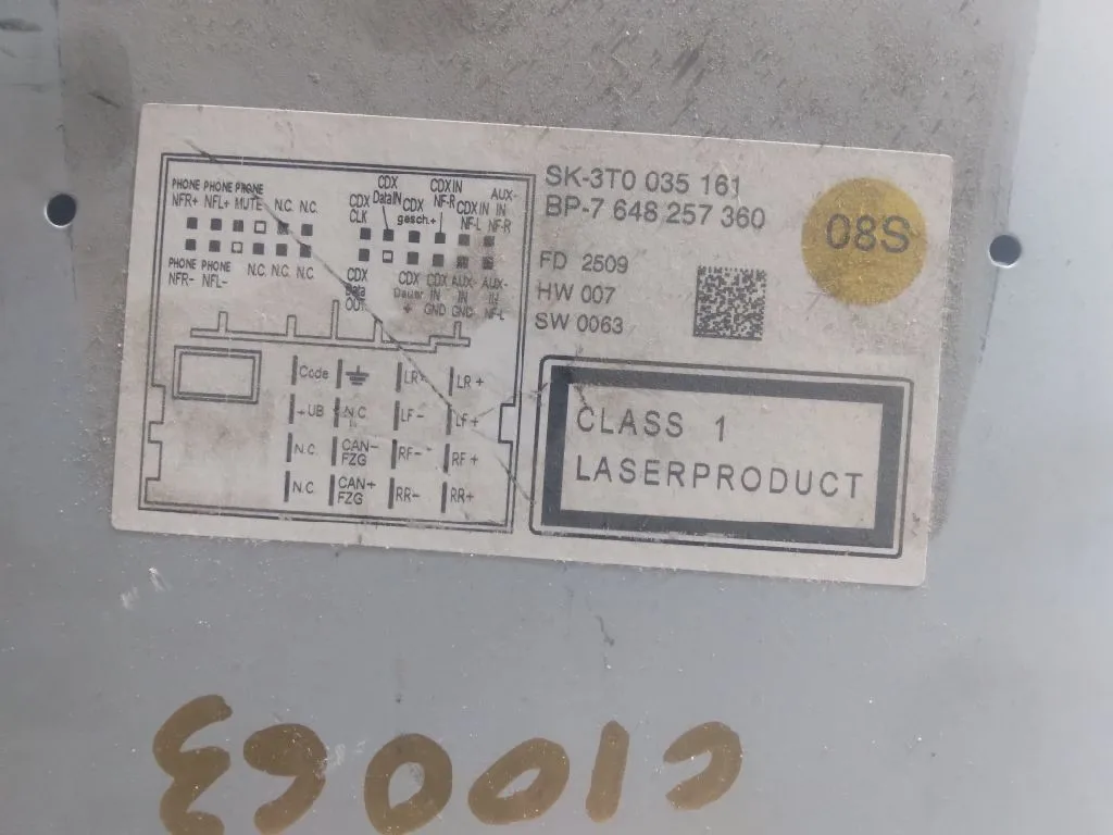 Sistema Audio / Radio Cd para Skoda Suberb (3T4)